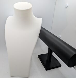 Chic White and Black Jewelry Display Set